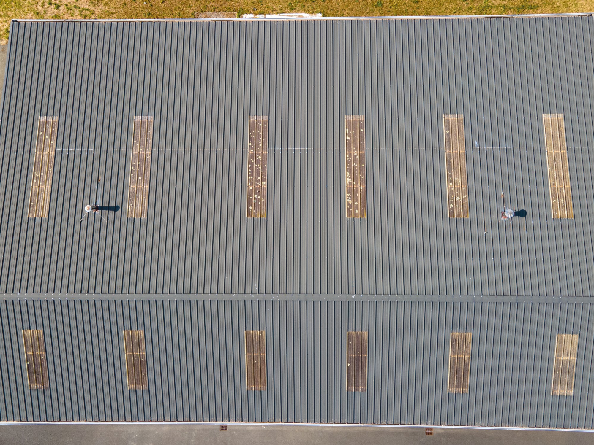 Inspection de la toiture d'un batiment par drone