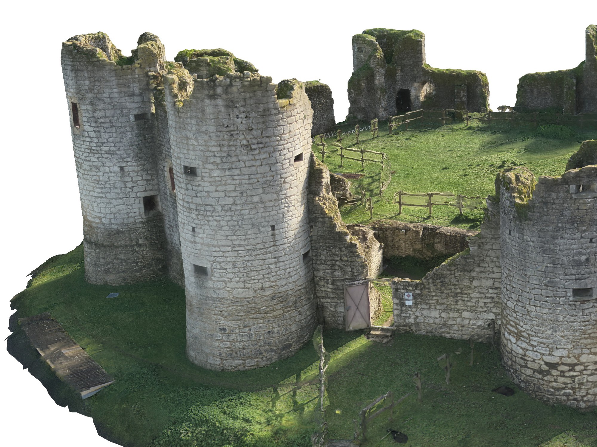 Photogrammétrie par drone d'ouvrage historique, chateau de Commequiers