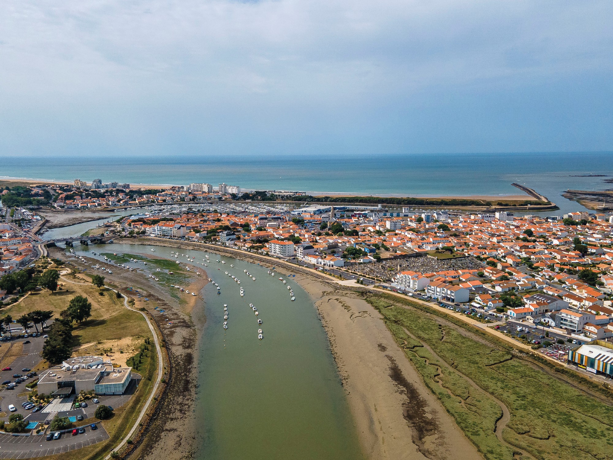 Photo drone de Saint Gilles Croix de Vie