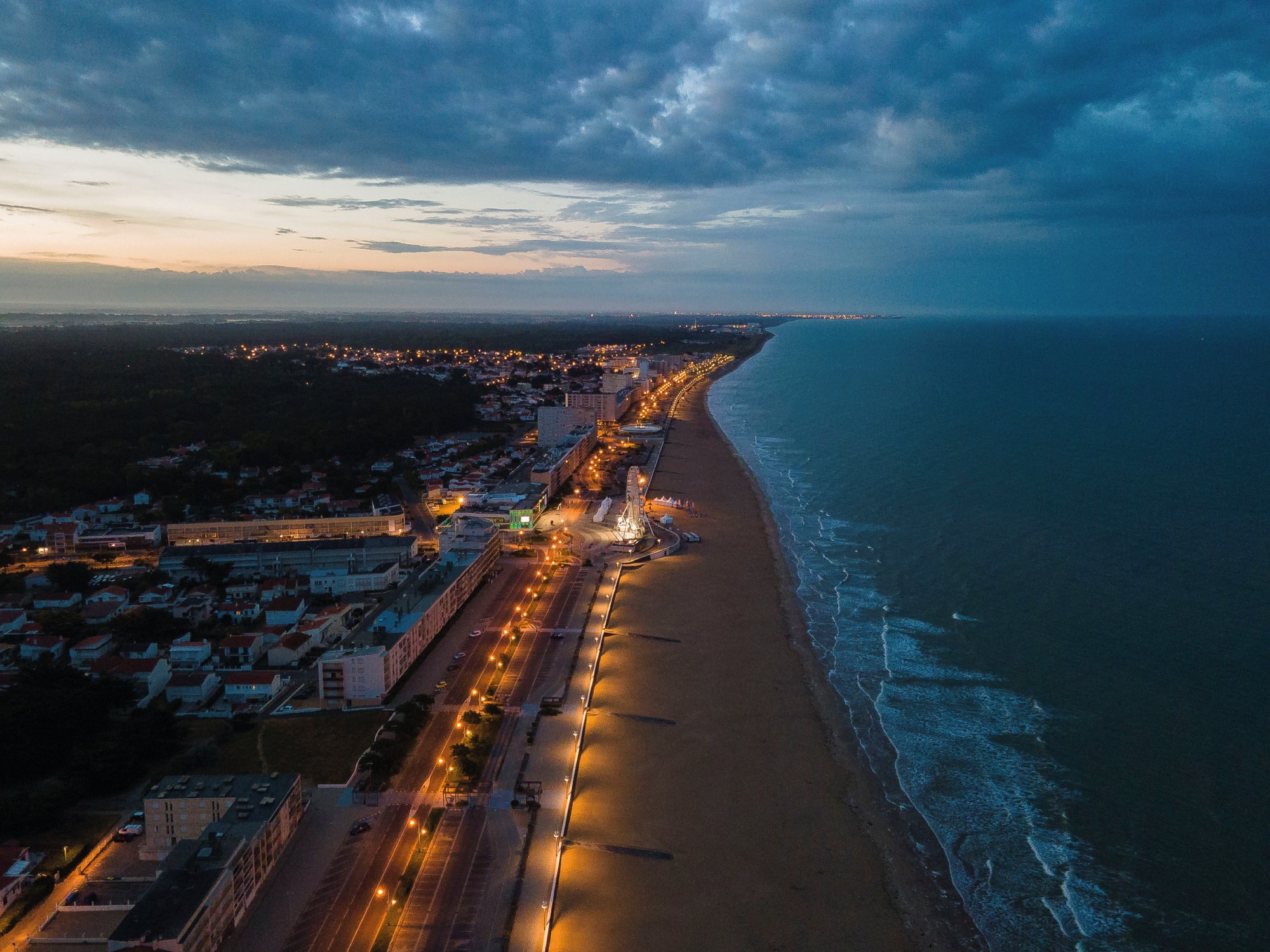 photo drone du remblai de Saint Jean de Monts