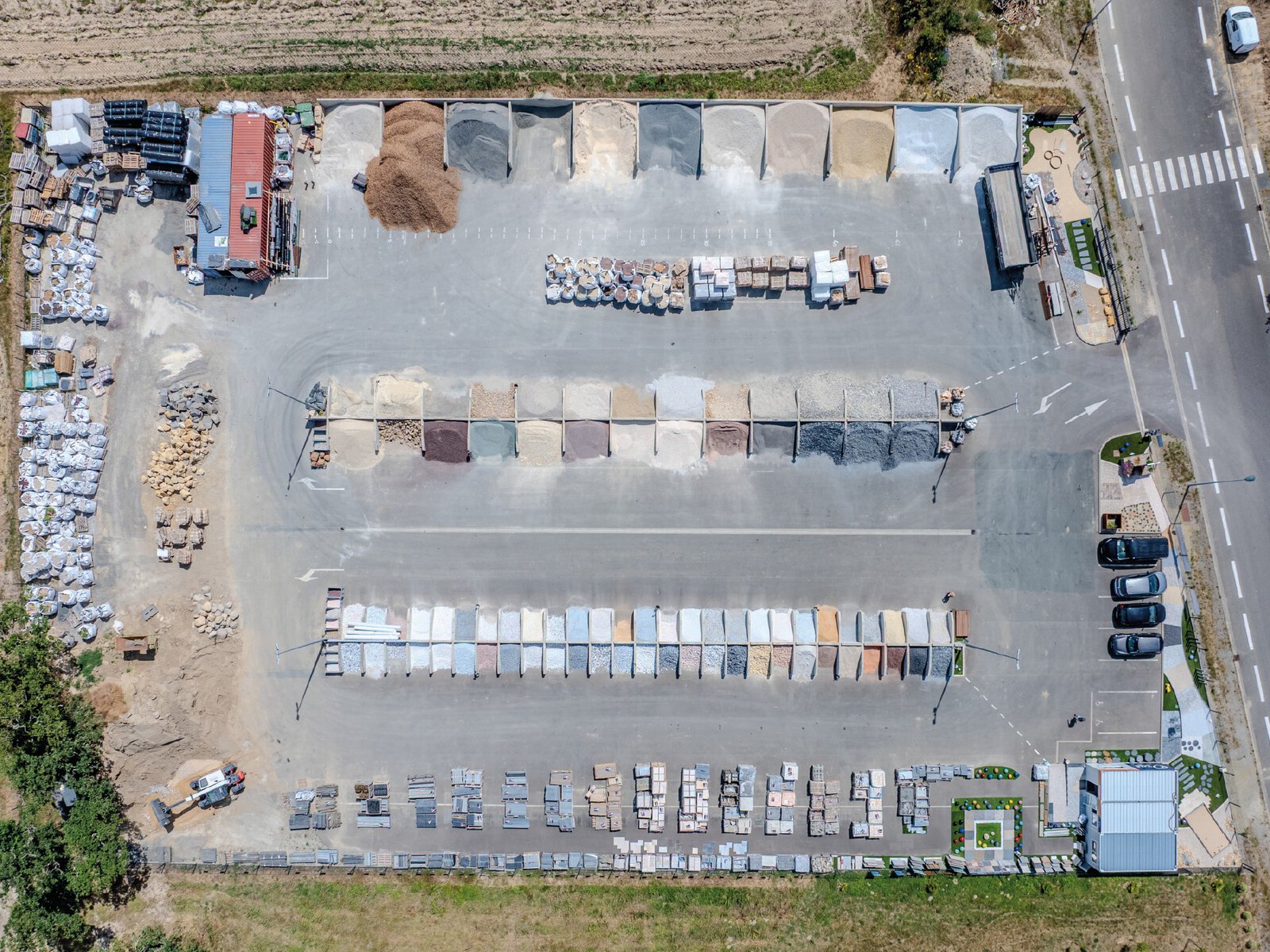 Photo nadirale par drone du parc à Matériaux d'Ozaé Challans.